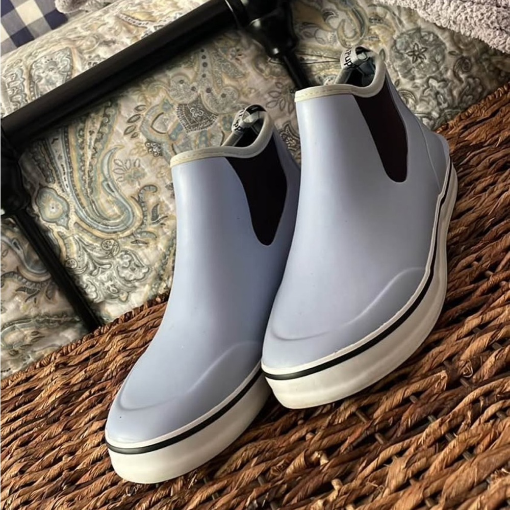 Hush Puppies Blue Slip-On ankle rain boots